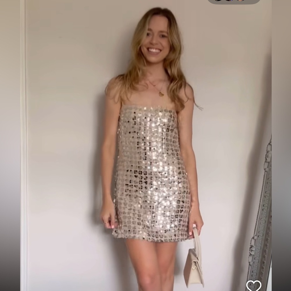 Zara Sequin Mini Dress - Picture 6 of 12